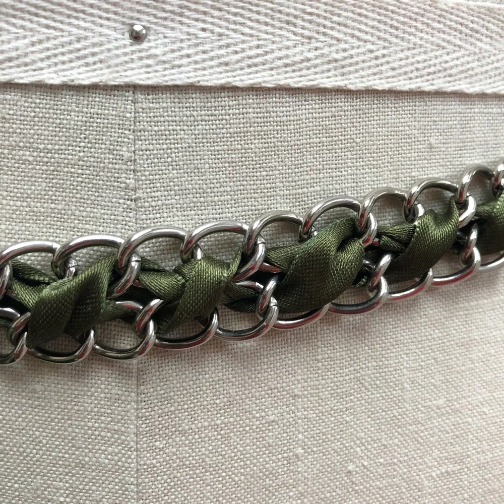 Y2K Express Ribbon Double Cain Link Belt